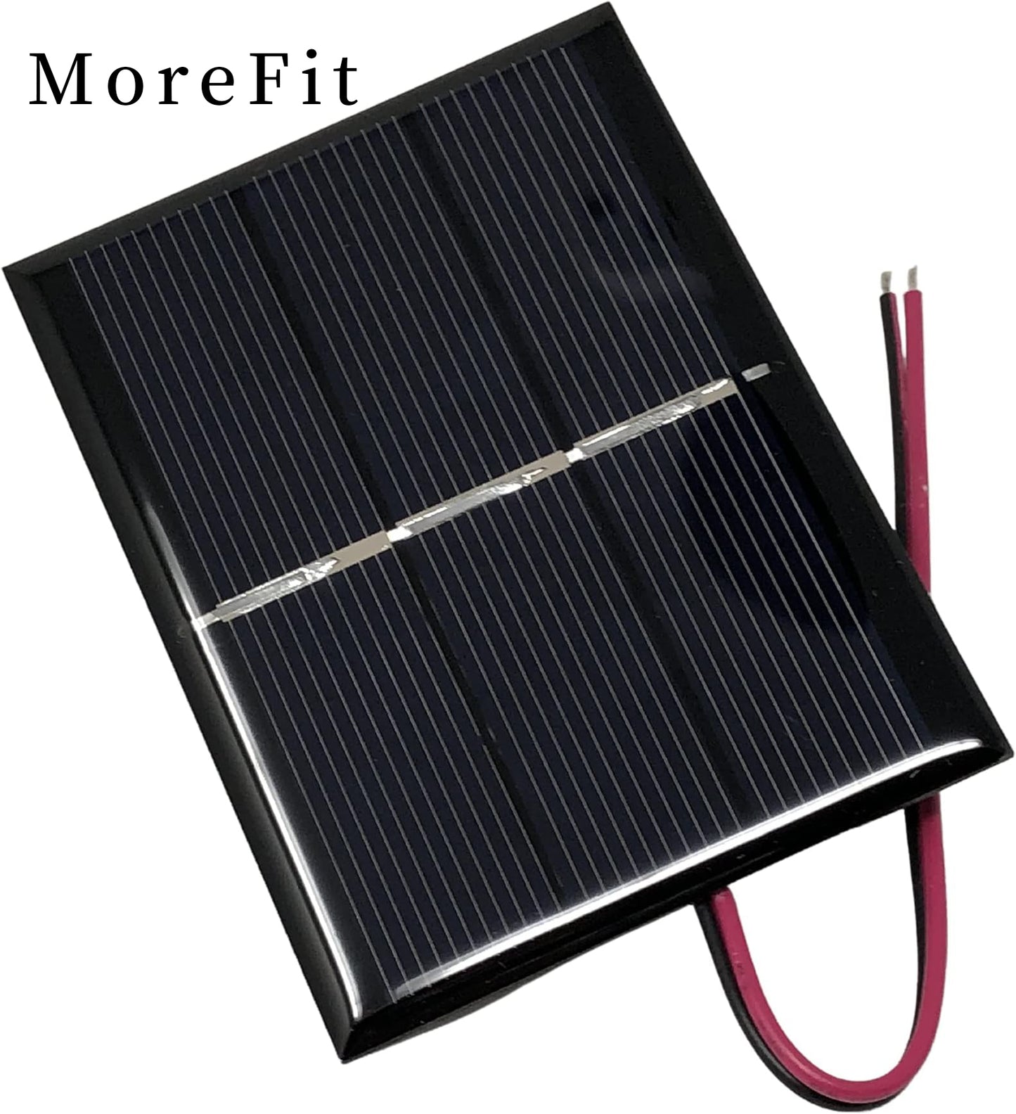 MoreFit 2 Pieces 2.5W 5V/500mAh Solar Panel DIY Battery Charger Kit Mini Encapsulated Solar Cell Epoxy for Battery Power LED 130x150mm (Solar Panel Only)